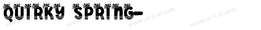 QUIRKY SPRING字体转换
